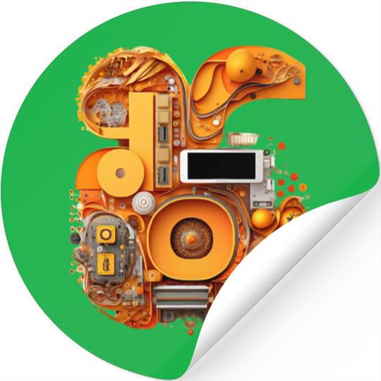Electrify Your Style with Orange 6 Stickers