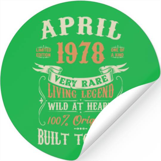 April 1978 Birthday Surprise Stickers
