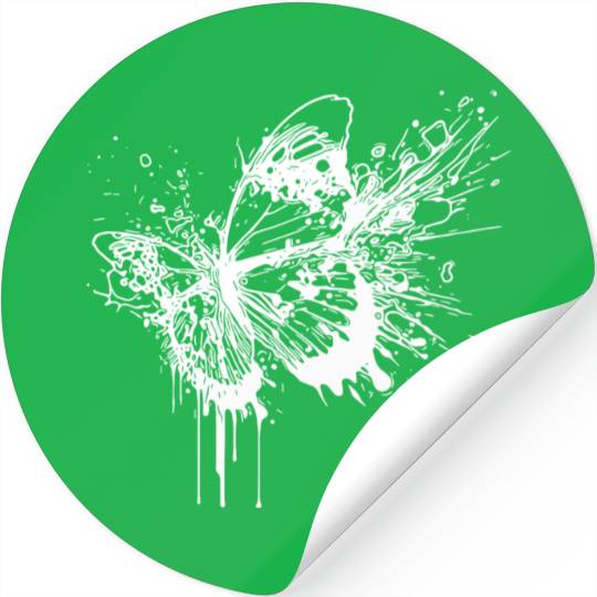 Elegant Vintage Tattoo Splash Butterfly Stickers