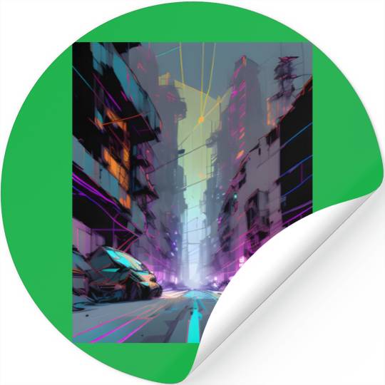 Modern Gothic AI PRINT Stickers