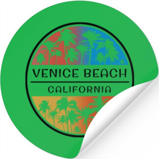 Venice Beach California Palm Tree Stylish Stickers