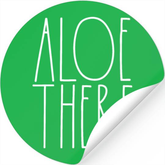 Aloe There White Rae Dunn Inspired Minimalist Stickers