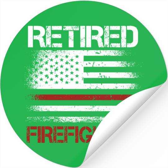 Retired Firefighter Us Flag Stickers