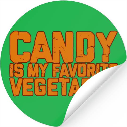 Candy Is My Favorite Vegetable 2 Stickers