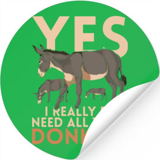 Farming Donkey Lover Funny Farmer Farm Animal Stickers
