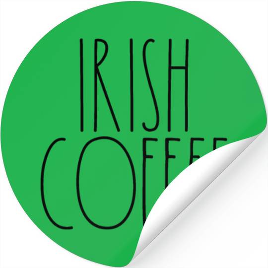Irish Coffee Rae Dunn Inspired Minimalist Decor Stickers