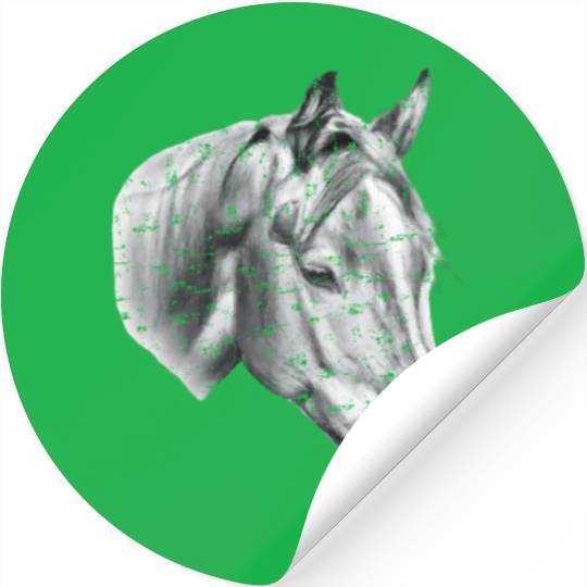 Horse head pencil drawing Stickers