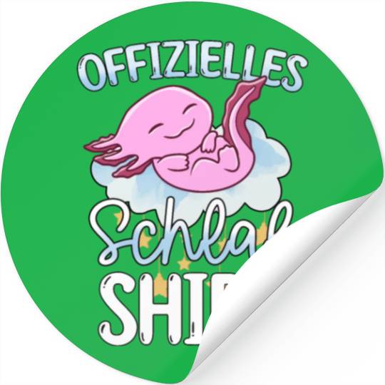 Official Sleep Stickers Axolotl