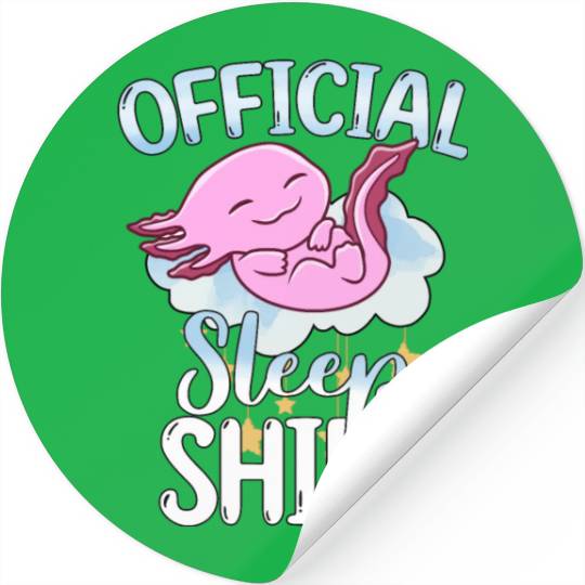 Official Sleep Stickers Axolotl