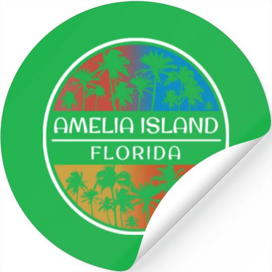Amelia Beach Florida Stylish Vacation Souvenir Stickers