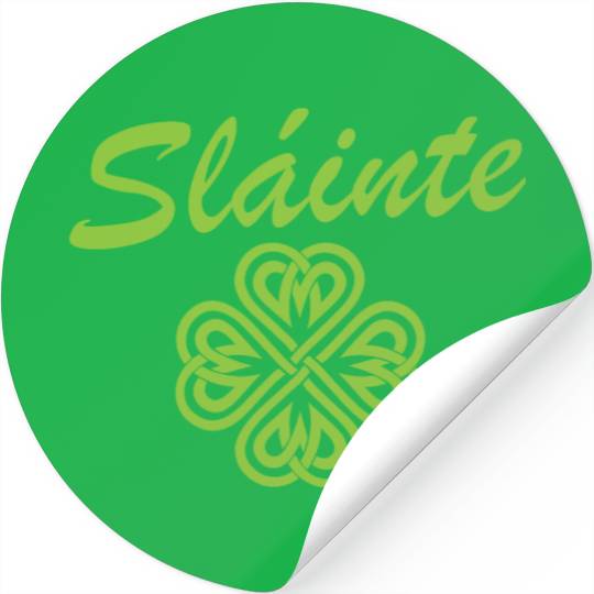 Slainte Shamrock Cheers Salute St. Patrick's Day Stickers