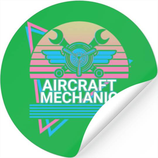 Aircraft Mechanic Aviation Retro Gift Stickers