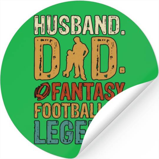 Husband Dad Fantasy Father's Day Fantasy Football Stickers