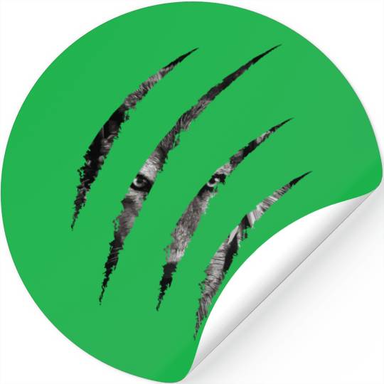 claws mark | Pack of Alpha Wolf were here Stickers