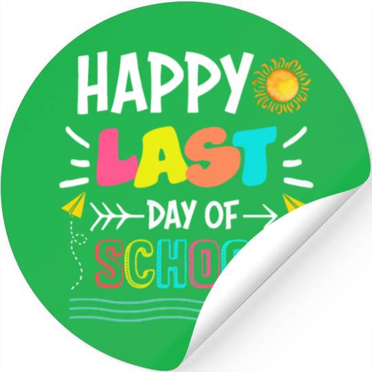 Happy Last Day Of School Student Graduation Stickers
