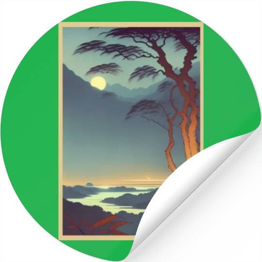 Mystical Rainforest Night Stickers