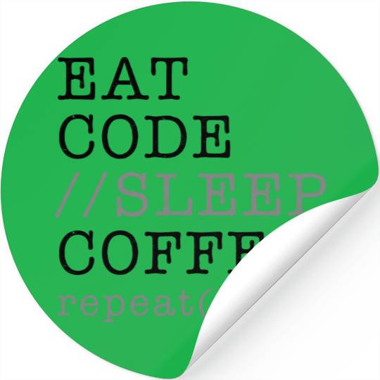 Computer Science Python Programmer Eat Code Sleep Stickers