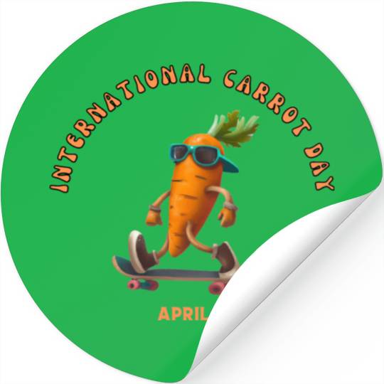 International Carrot Day April 4 Stickers