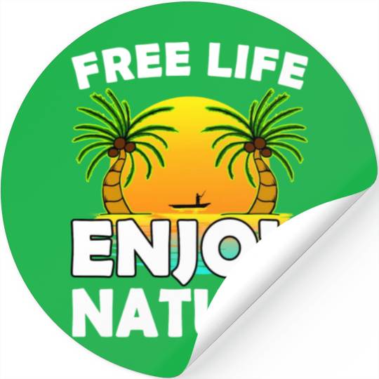 Free Life Enjoy Nature Stickers