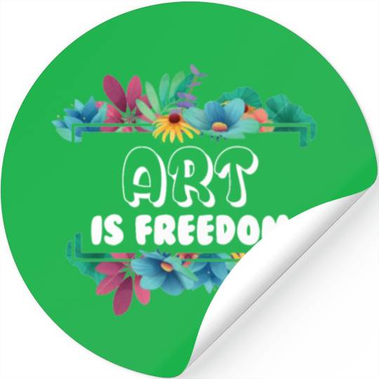 Art Is Freedom World History Art Day April 15 Stickers