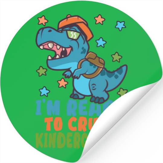 Kindergarten Education Kids Dinosaur Lover T Rex Stickers