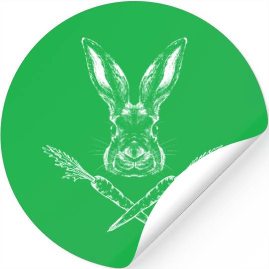 Jolly Roger Easter Funny Bunny Apparel for Egg Stickers