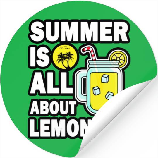 Lemonade Lover Summer Quote Stickers