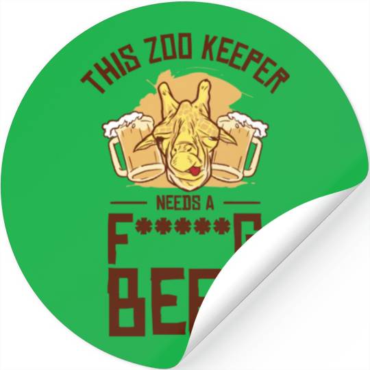 Zookeeper Drinking Beer Zookeeping Beer Lover Stickers