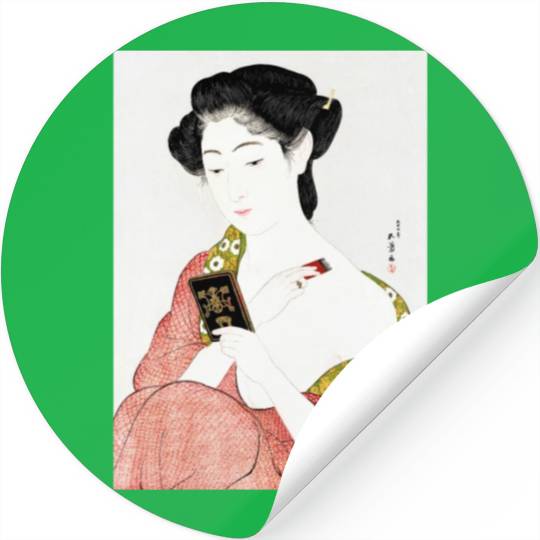Japanese Woman Geisha Japan Vintage art Stickers