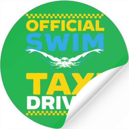 Official Swim Taxi Driver Taxi Taxicab Cab Driver Stickers