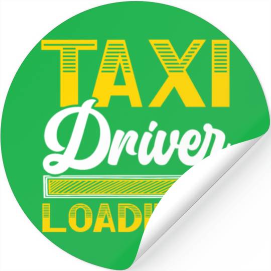 Taxi Driver Loading Taxicab Cab Driver Cabbie Stickers