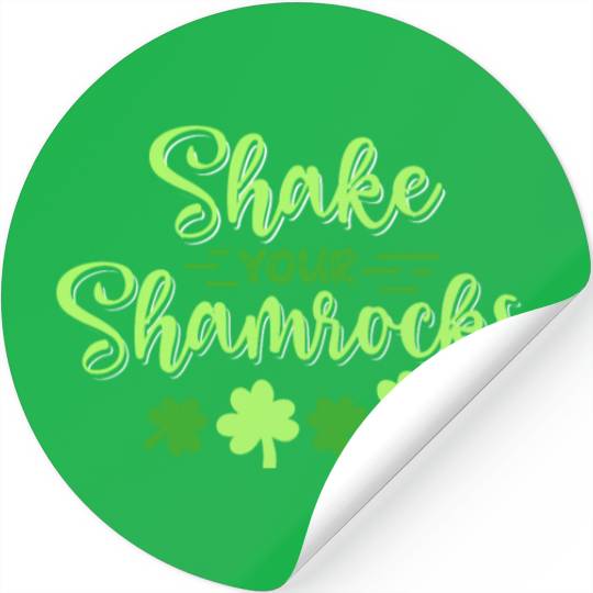 Funny Irish Saint Patricks Day Shake Your Stickers