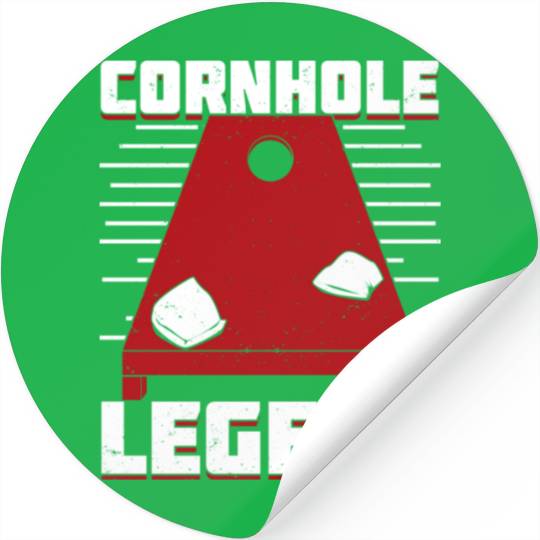 Cornhole Legend Bean Bag Toss Player Gift Stickers