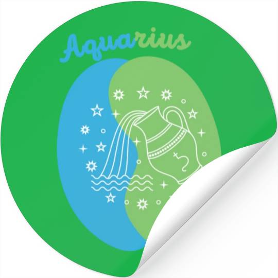 Aquarius: Embrace Your Unique Vision with Minimali Stickers