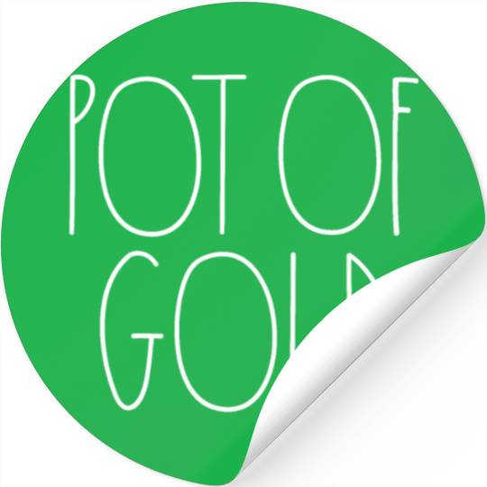 Pot of Gold White Rae Dunn Inspired Minimalist Stickers