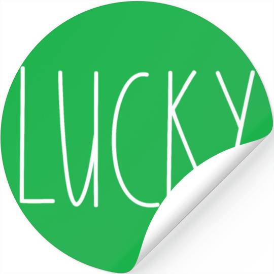 Lucky White Rae Dunn Inspired Minimalist Decor Stickers