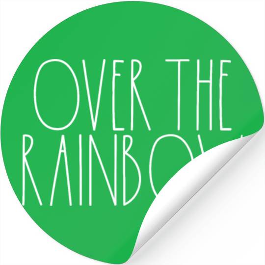 Over the Rainbow White Rae Dunn Inspired Decor Stickers