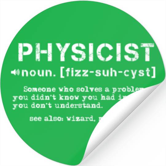 Physics Definition Science Physicist Electron Stickers