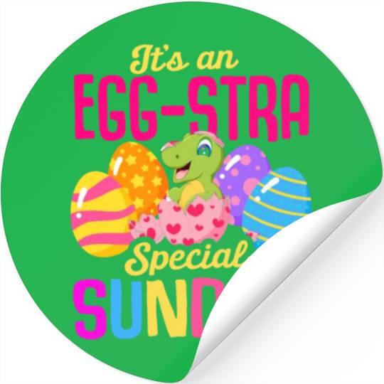 Easter T-rex Dinosaur Rabbit Easter Bunny Holiday Stickers