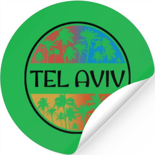 Tel Aviv Israel Palm Tree Stylish Vacation Stickers