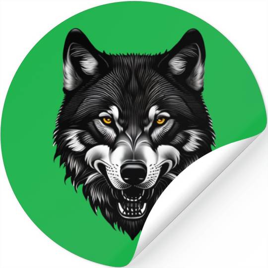 Black Wolf Stickers