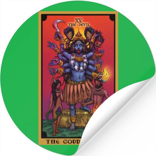 The Goddess Kali in The Devil Tarot Card Stickers