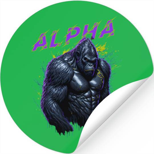 Alpha male Gorilla Stickers