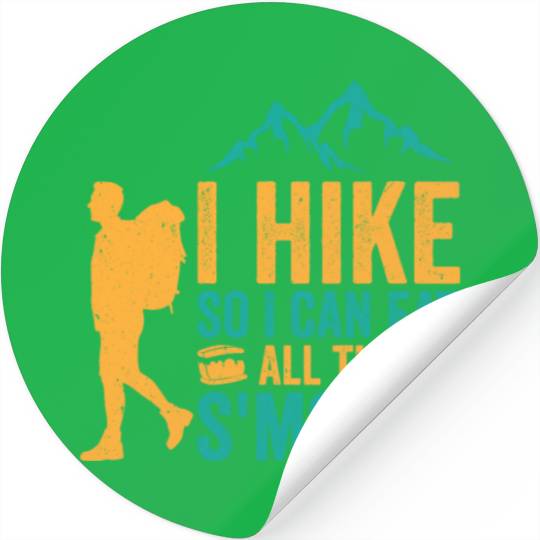 Hiking Camping Mountain Hiker Stickers