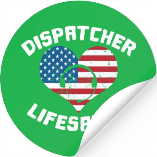 Dispatcher Us Flag Stickers