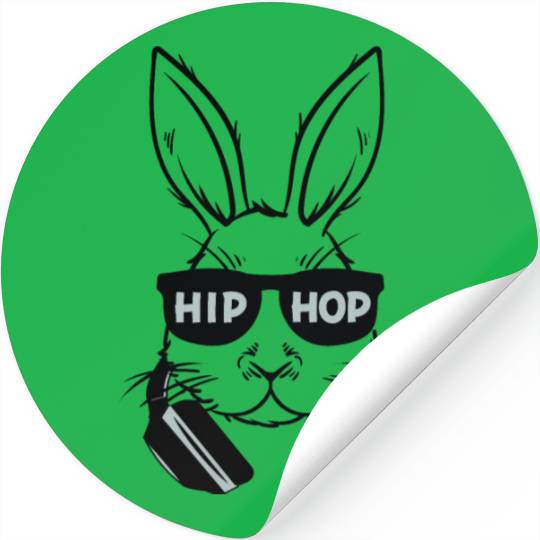 Hip Hop Bunny Easter Rabbit Sunglasses Head Phones Stickers
