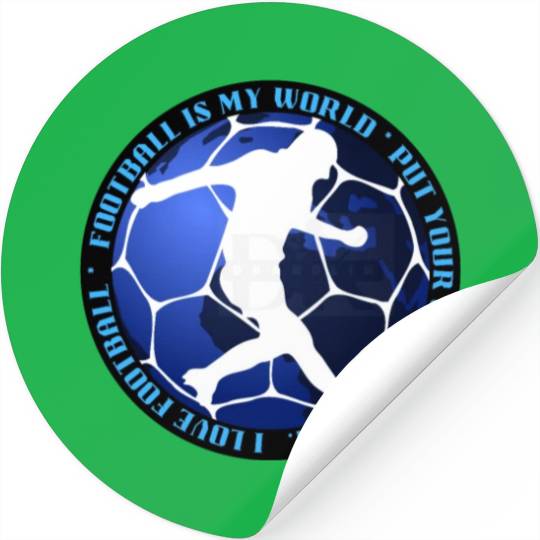 I Love Football Stickers