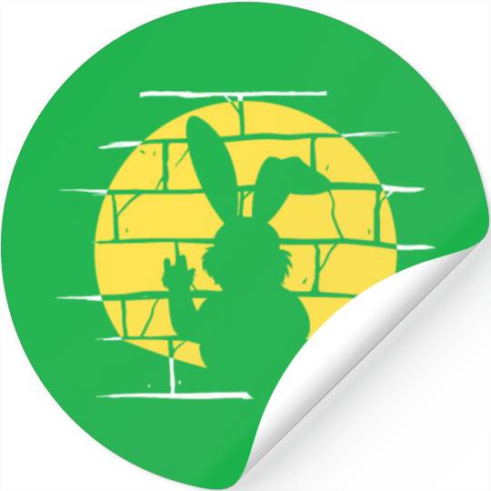 Easter Metalhead Bunny Rock Music Rabbit Stickers