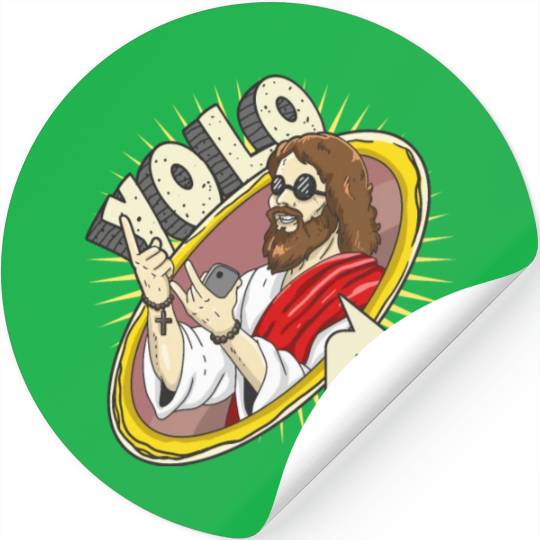 Live Once Jk Easter Funny Guess Who's Back Jesus Stickers