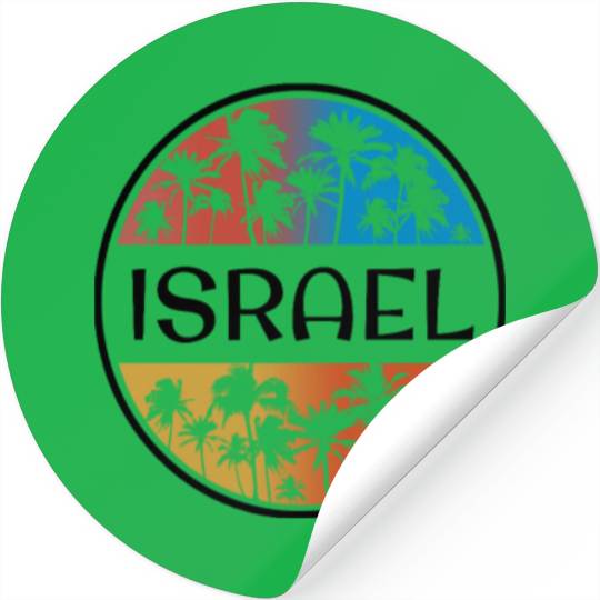 Israel Palm Tree Stylish Vacation Souvenir Stickers